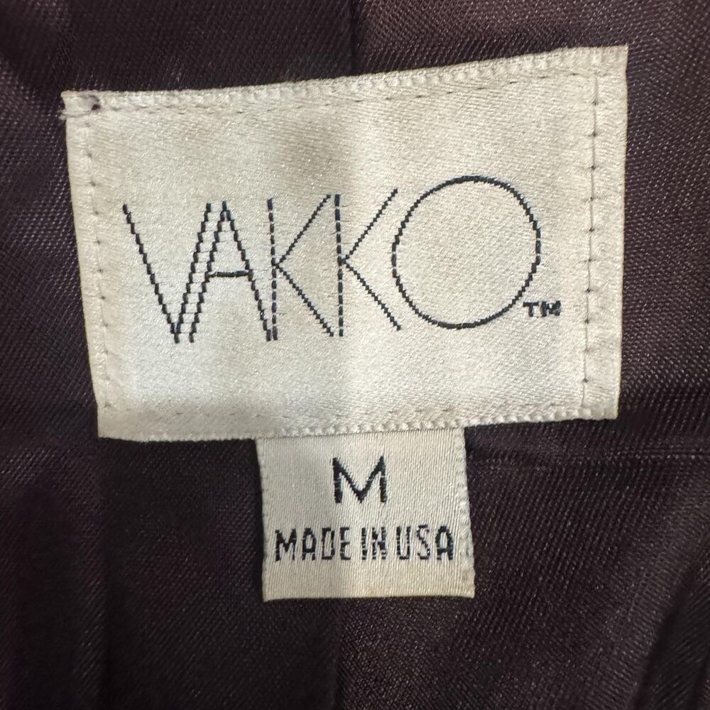Vakko Genuine Leather Vest M Full Zip Black Moto Made in USA - Picture 4 of 6